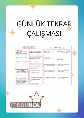 GÜNLÜK TEKRAR ÇALIŞMASI