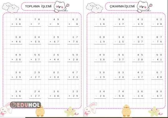 HAFTA SONU TOPLAMA VE ÇIKARMA İŞLEMİ TEKRAR