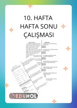 HAFTASONU ÇALIŞMASI