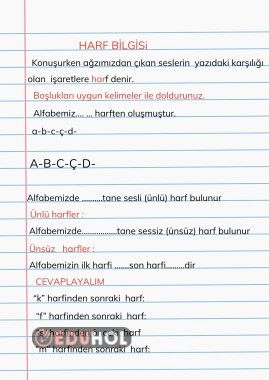 HARF BİLGİSİ