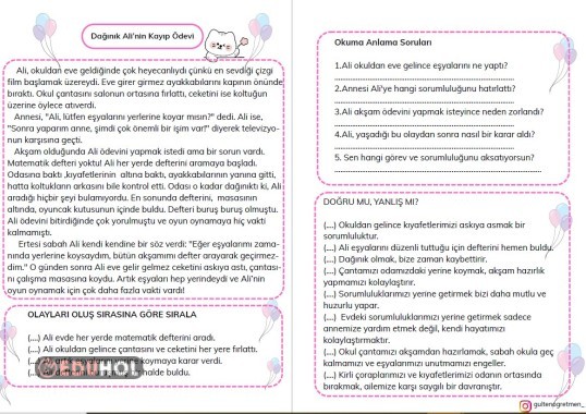 HİKAYELERLE  HAYAT BİLGİSİ KONULARI