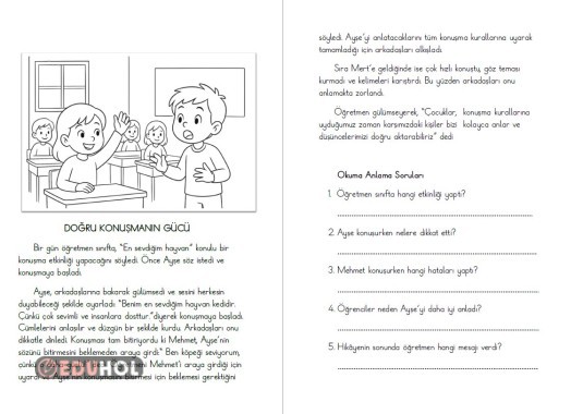 KONUŞMA KURALLARI KONULU OKUMA ANLAMA METNİ