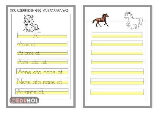 OKU -ÜZERİNDEN GEÇ-YAN TARAFA YAZ