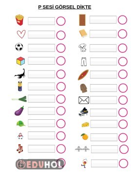 P SESİ RESİMLİ DİKTE