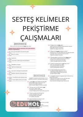 SESTEŞ KELİMELER ETKİNLİĞİ