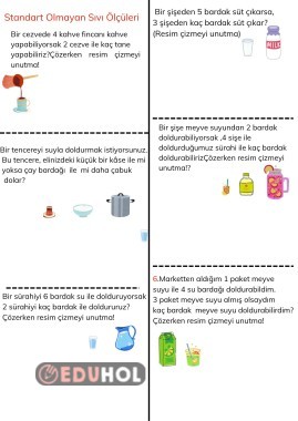 STANDART OLMAYAN SIVI ÖLÇÜLERİ PROBLEMLERİ