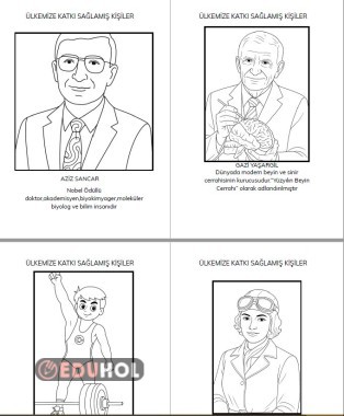 ÜLKEMİZE KATKI SAĞLAMIŞ KİŞİLER BOYAMA SAYFASI