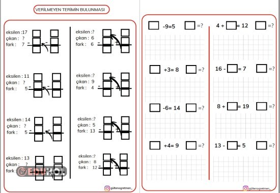 VERİLMEYEN EKSİLEN - ÇIKANI BULMA