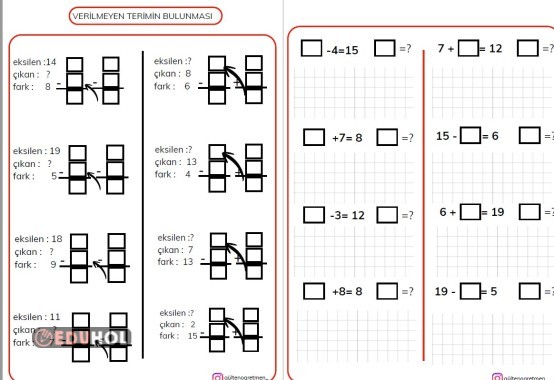 VERİLMEYEN TERİMİ BULMA