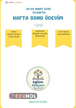 Hafta Sonu Ödevim - 23.Hafta