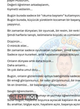 OKUMA BAYRAMI KONUŞMASI