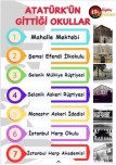 ATATÜRK'ÜN GİTTİĞİ OKULLAR AFİŞ (A3) KALİTELİ