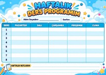 HAFTALIK DERS PLANI