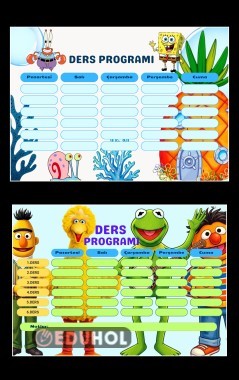 Ders programı şablonu