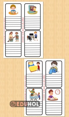 Evdeki sorumluluklarım defter etkinliği