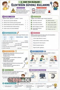 3.sinif fen bilimleri güvenli elektrik kullanımı