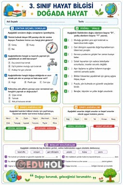 3.sinif hayat bilgisi doğada hayat
