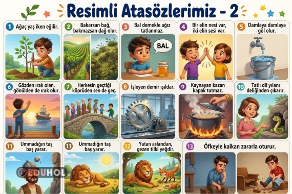 3 sınıf resimli atasözü