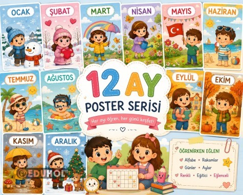 🗓️ Aylar Poster Serisi