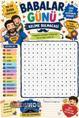 Babalar Günü kelime bulmacası
