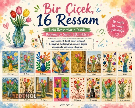 🌷 Bir Çiçek, 16 Ressam