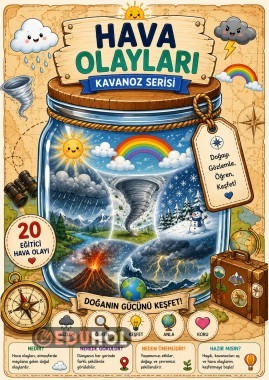 Doğa Olayları Kavanozları | 20 Eğitici Doğa Olayı | STEM ve Fen Bilimleri Eğitim Dosyası