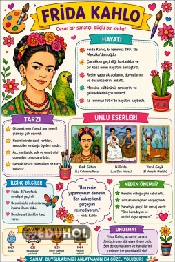 Frida Kahlo’dan İlhamla Ünlü Ressamlar Boyama Etkinliği