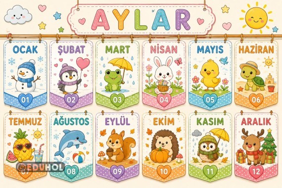🗓️ Eğlenceli Aylar Poster