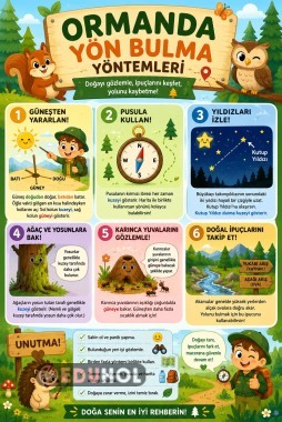 🌲 Ormanda Yön Bulma Yöntemleri 🧭 Doğayı Keşfet, Yolunu Bul!