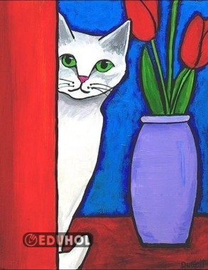 🐱 Perde Arkasındaki Meraklı Kedi