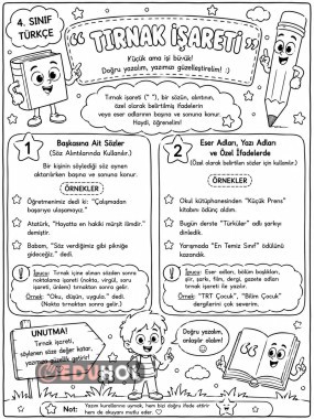 TIRNAK İŞARETİ  DEFTER BİLGİ NOTU
