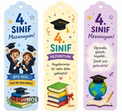 Mezuniyet Temalı Kitap Ayracı