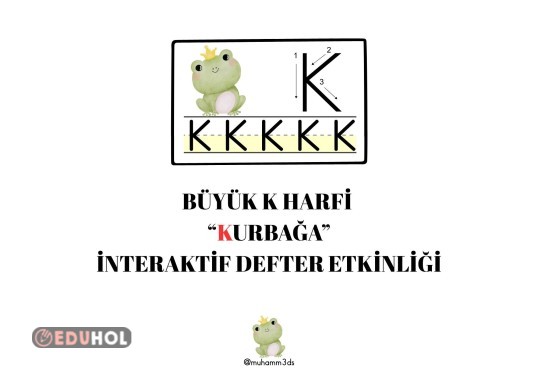 BÜYÜK K SESİ KURBAĞA İNTERAKTİF DEFTER