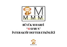 BÜYÜK M SESİ MAYMUN İNTERAKTİF DEFTER