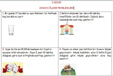 3.sınıf zaman ölçme problemleri
