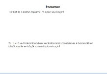 4. SINIF DÖRT İŞLEM GEREKTİREN PROBLEMLER