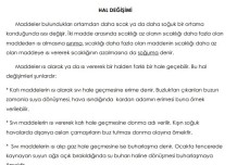 4. SINIF HAL DEĞİŞİMİ KONU ÖZETİ