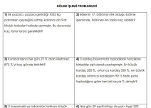 BÖLME İŞLEMİ PROBLEMLERİ 3