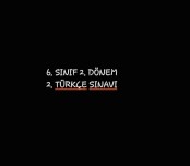 6. Sınıf 2. Dönem 2. Türkçe Sınavı