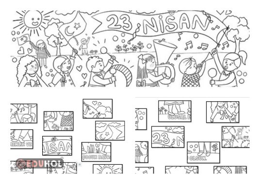 23 NİSAN PUZZLE BOYAMA (20 PARÇA)