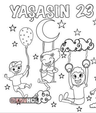 23 NİSAN RESMİNİ TAMAMLA VE BOYA