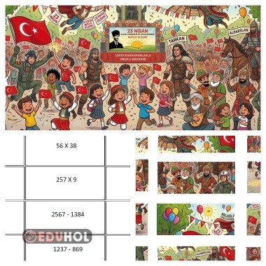 4 İŞLEME GÖRE PUZZLE YAPMA (KAHRAMANLARLA 23 NİSAN)