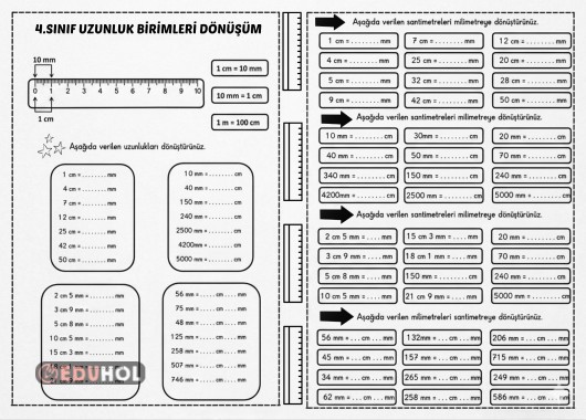 4.SINIF 29.HAFTA UZUNLUK BİRİMLERİ ARASINDA DÖNÜŞÜM