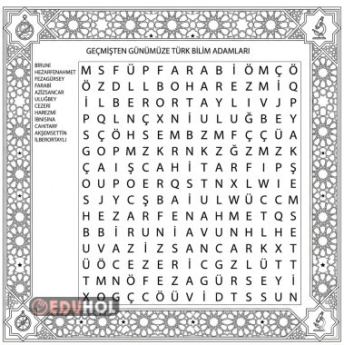 TÜRK BİLİM ADAMLARI SÖZCÜK BULMACA
