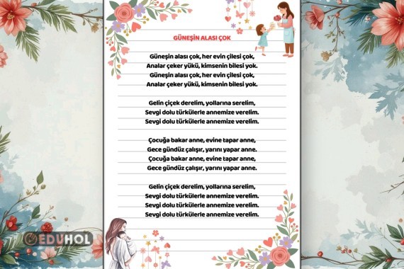 Anneler Günü Şiir (Güneşin Alası Çok)