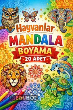 Mandala Boyama Hayvanlar (20 Sayfa)