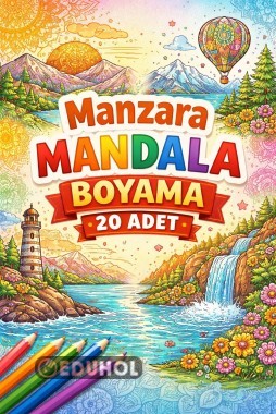 Manzara Mandala Boyama Sayfaları