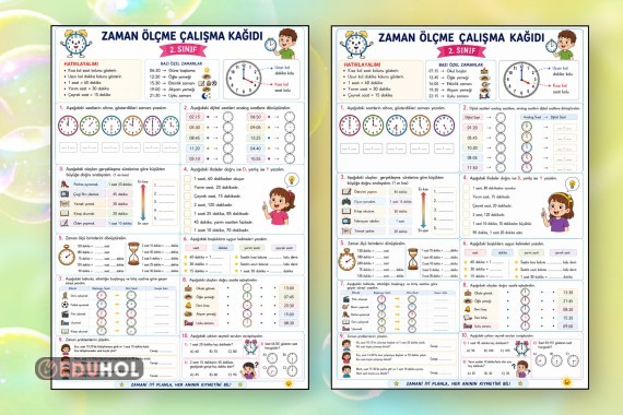 Zaman Ölçme Çalışma Kağıtları 6