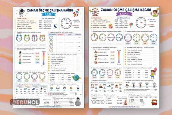 Zaman Ölçme Çalışma Kağıtları 7