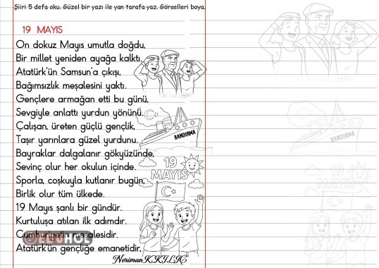 19 MAYIS-Şiir Okuma-Yazma-1